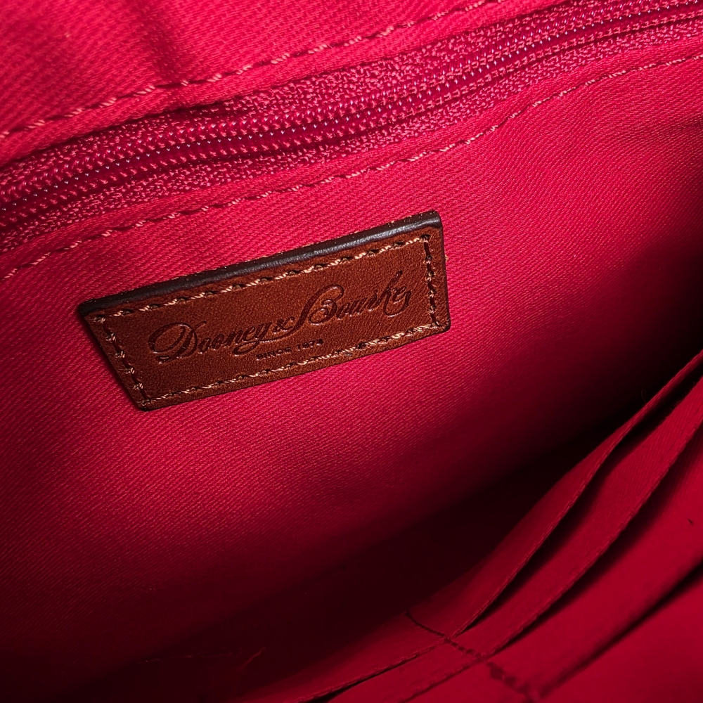 Dooney & Bourke Red Leather Hand Bag - Picture 6 of 9